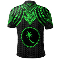 Chuuk Custom Polo Shirt Polynesian Armor Style Green - Polynesian Pride