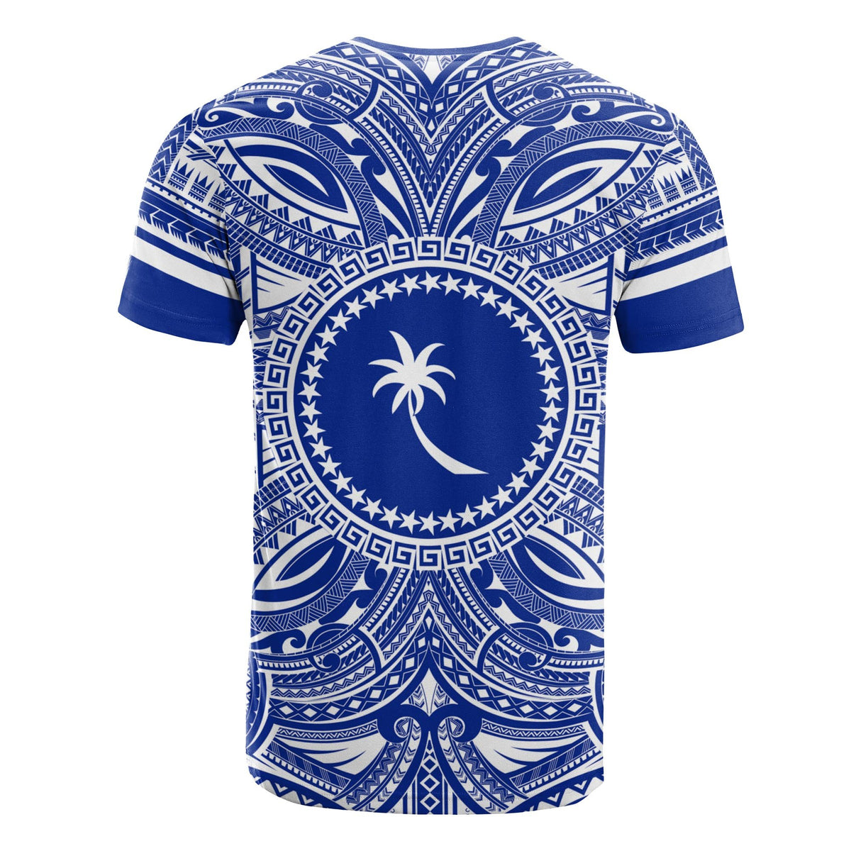 Chuuk T Shirt Chuuk Coat of Arms Polynesian Flag Color - Polynesian Pride