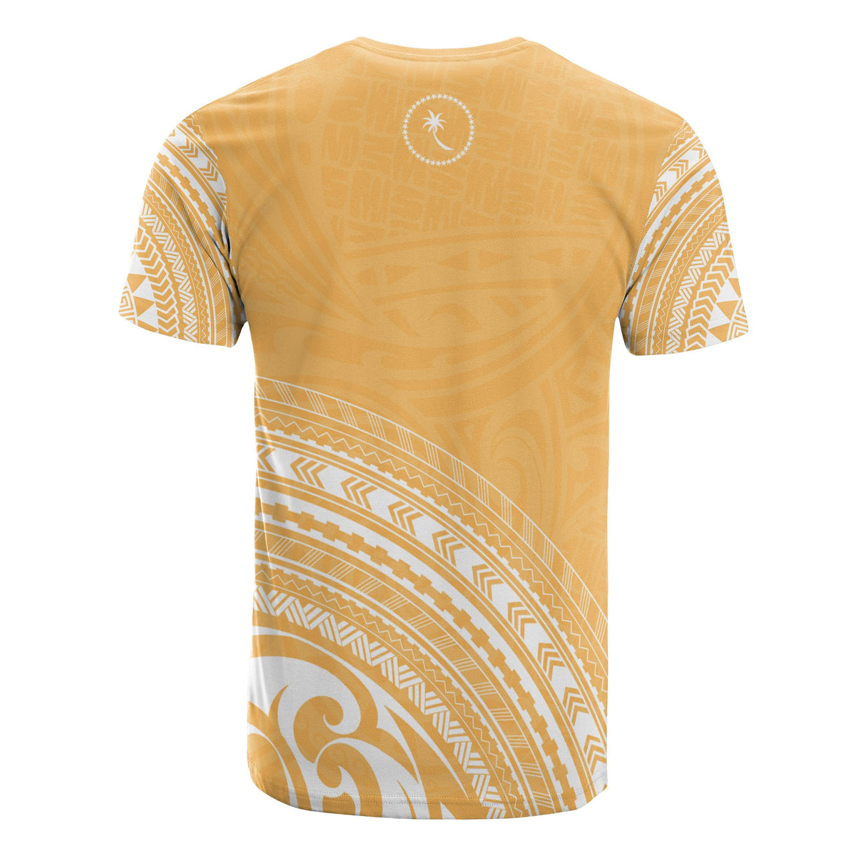 Chuuk All Over T Shirt Chuuk Flag Polynesian Tribal Gold Version - Polynesian Pride