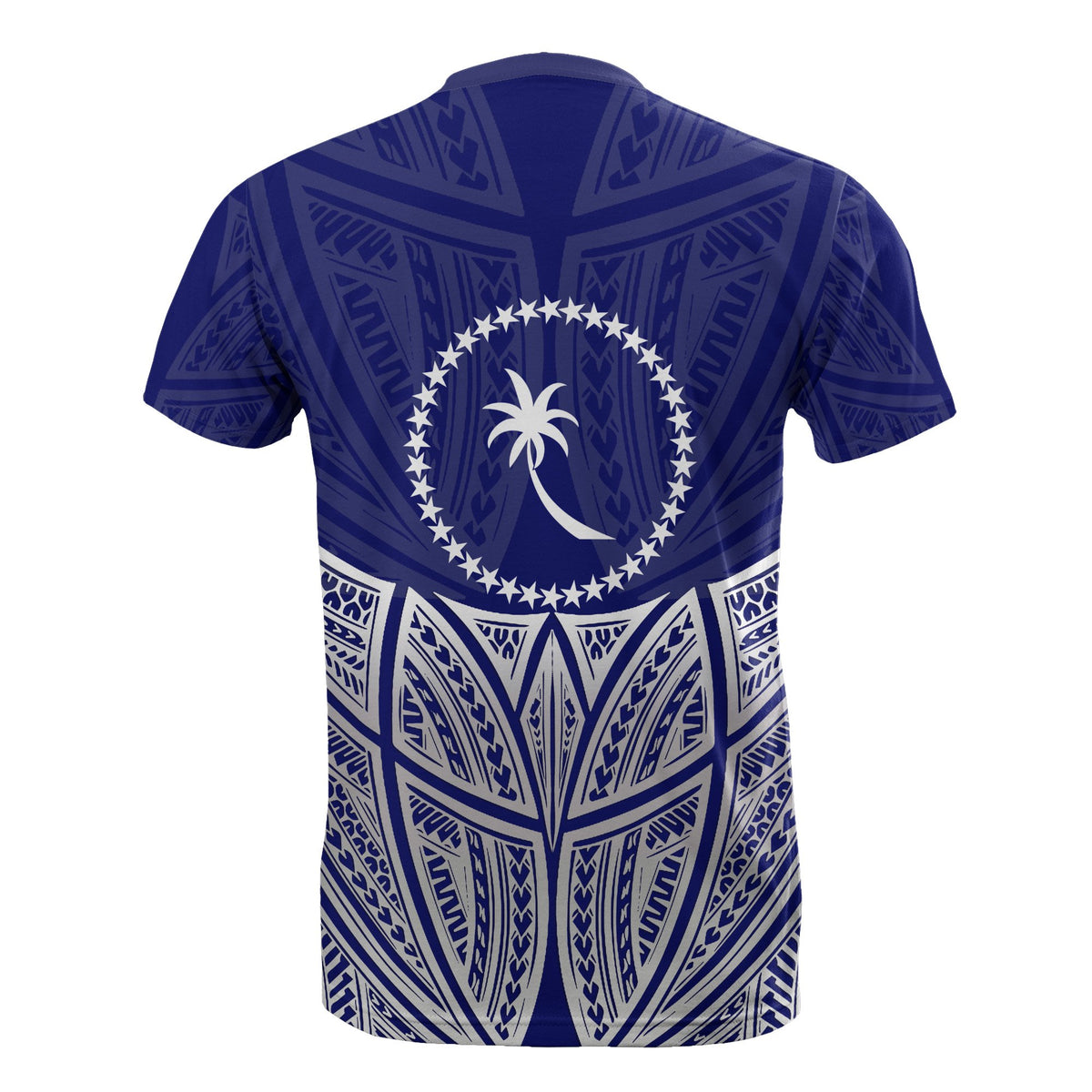 Chuuk Polynesian T Shirt Blue Pride Map and Seal - Polynesian Pride