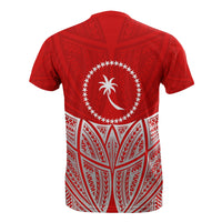 Chuuk Polynesian T Shirt Red Pride Map and Seal - Polynesian Pride
