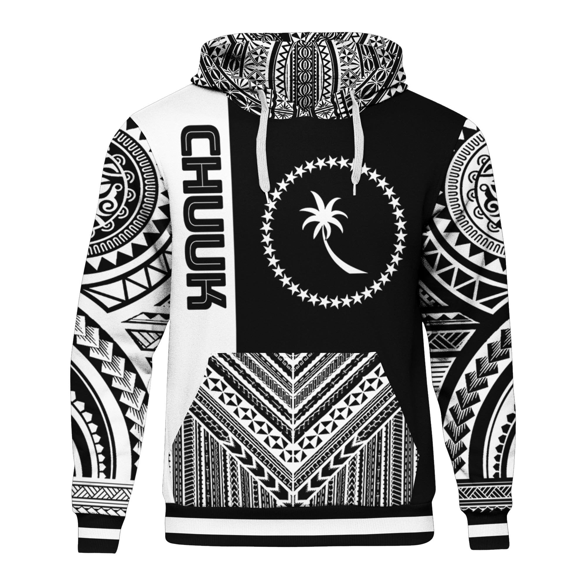 Chuuk Hoodie Polynesian Special Black Style Unisex Black - Polynesian Pride