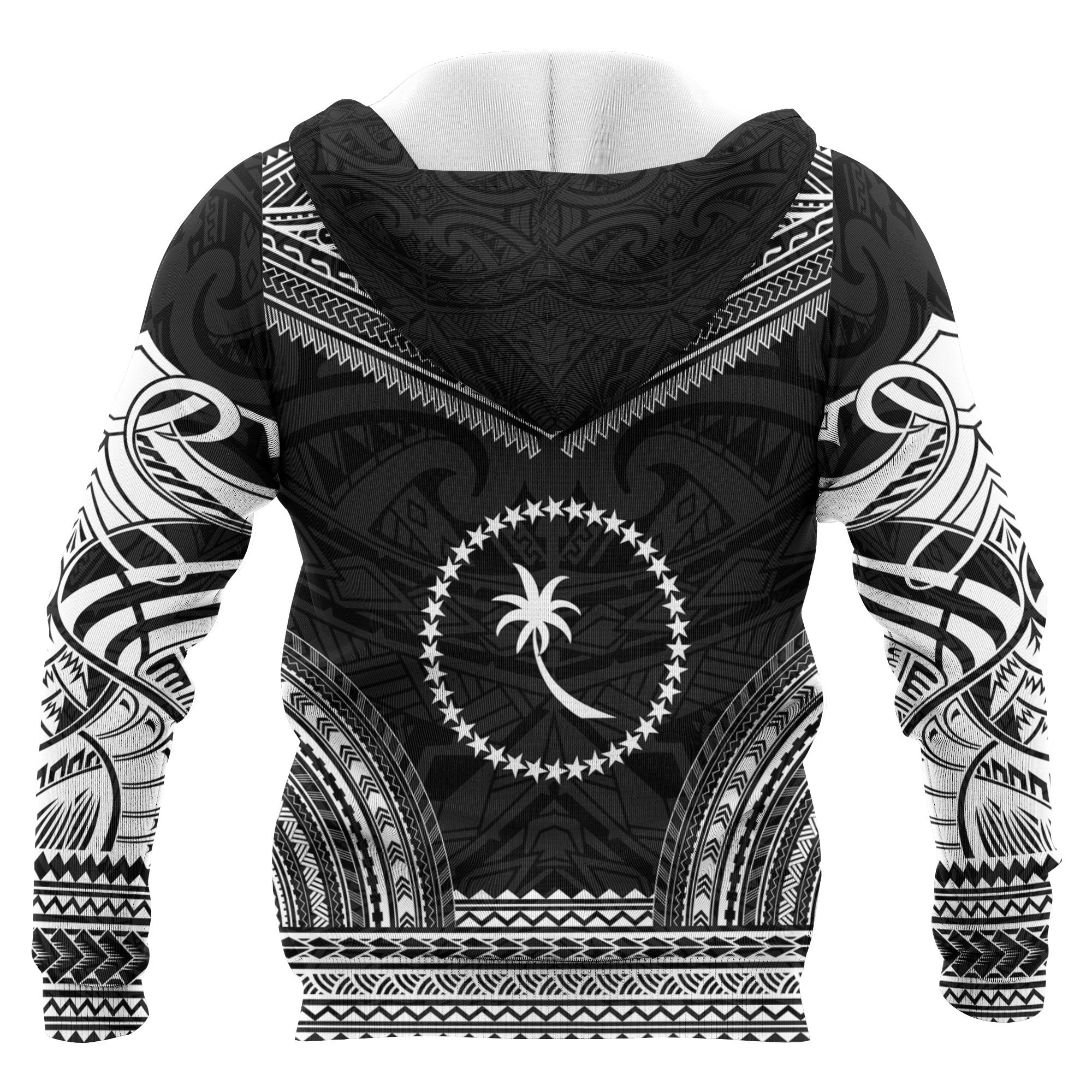 Chuuk Polynesian Chief Custom Hoodie Black Version Unisex Black - Polynesian Pride