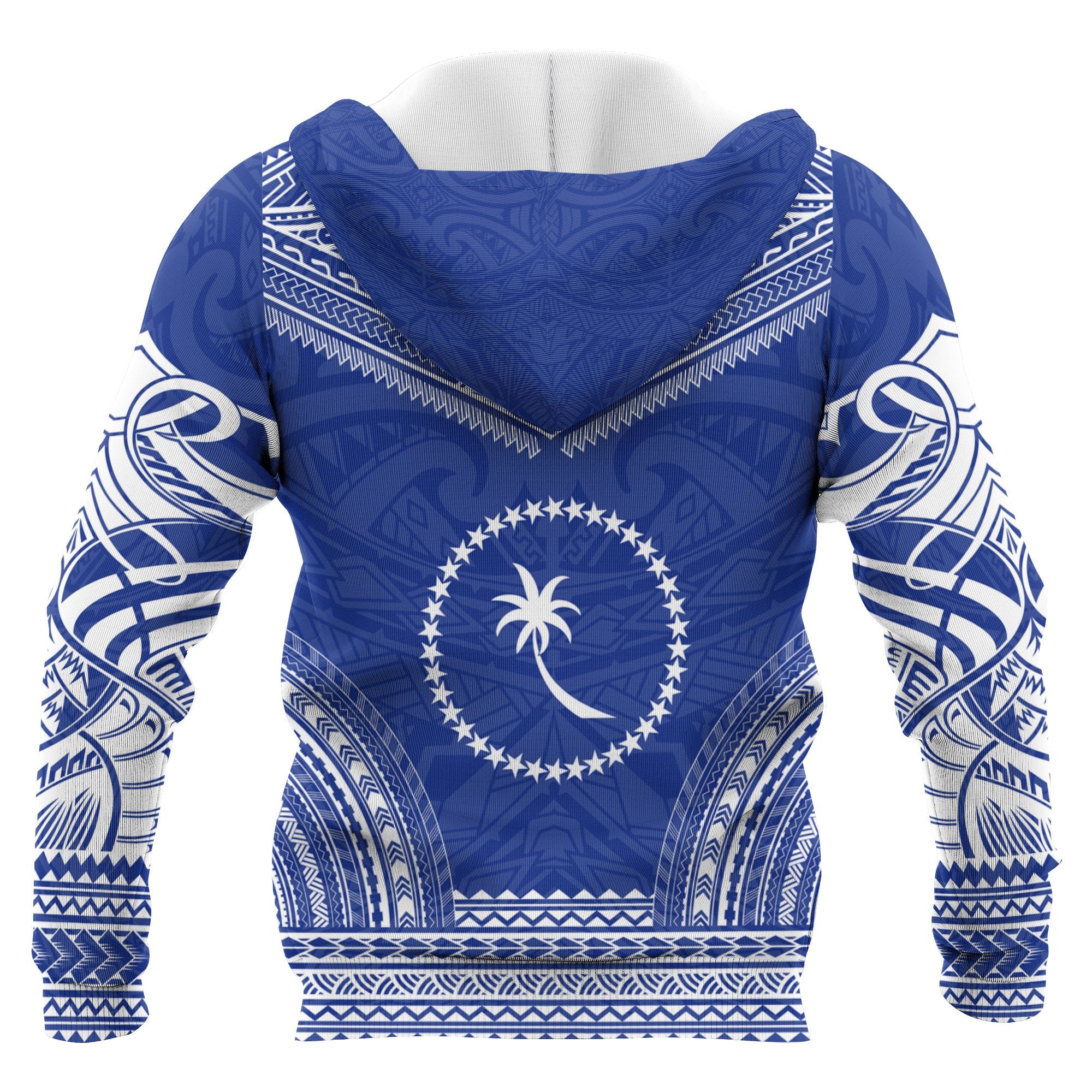 Chuuk Polynesian Chief Custom Hoodie Flag Version Unisex Blue - Polynesian Pride