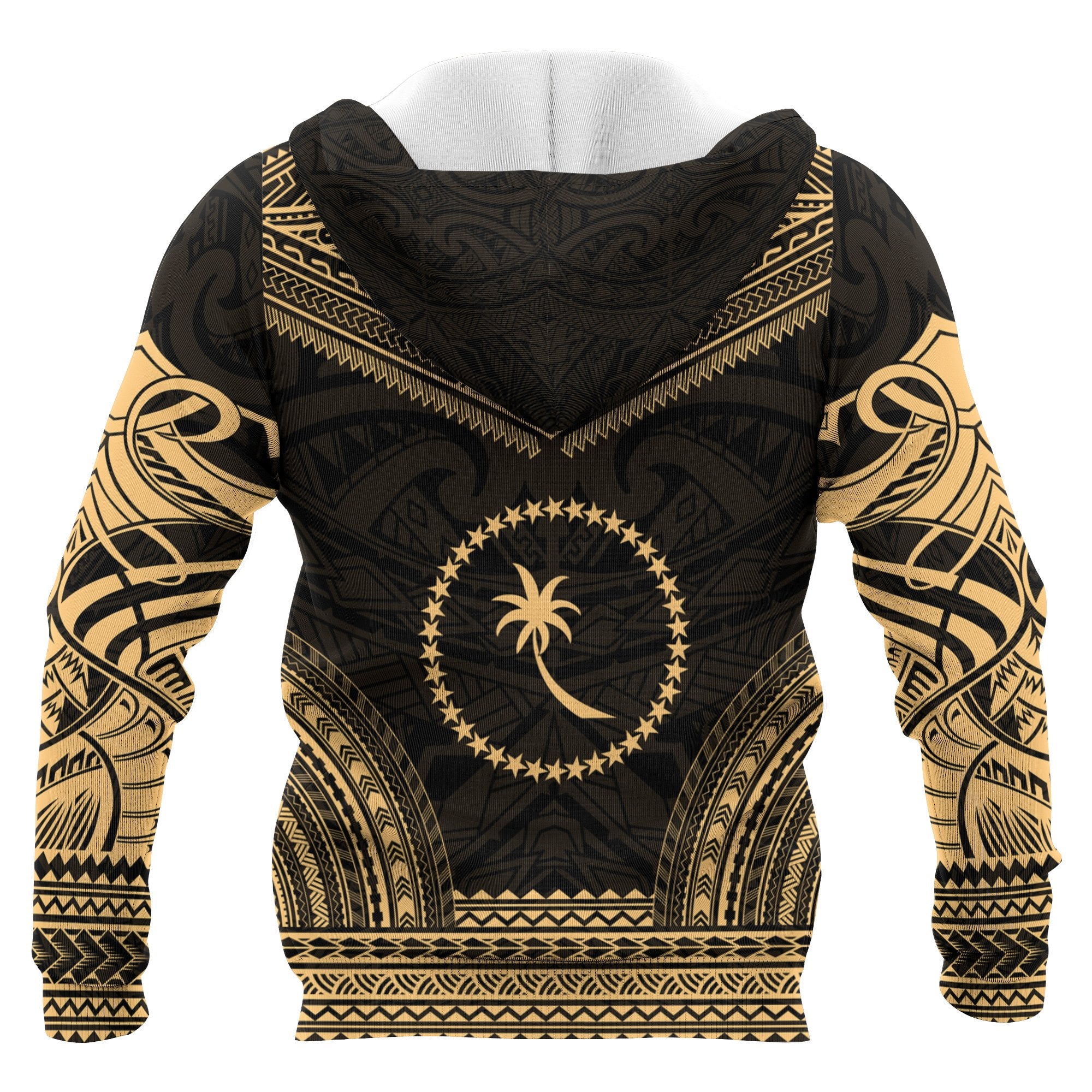 Chuuk Polynesian Chief Custom Hoodie Gold Version Unisex Gold - Polynesian Pride