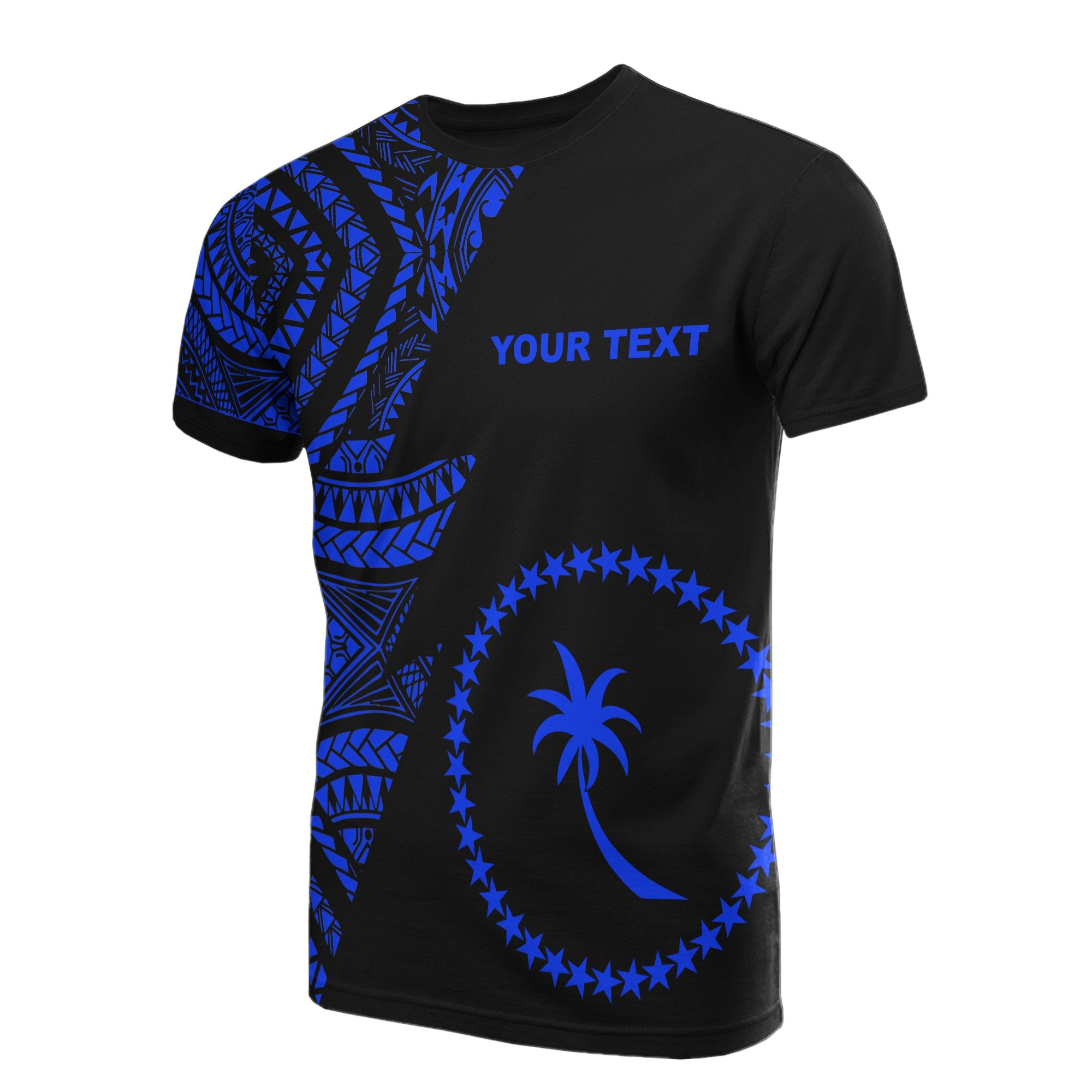 Chuuk Custom T Shirt Micronesian Pattern Blue Style Unisex Blue - Polynesian Pride