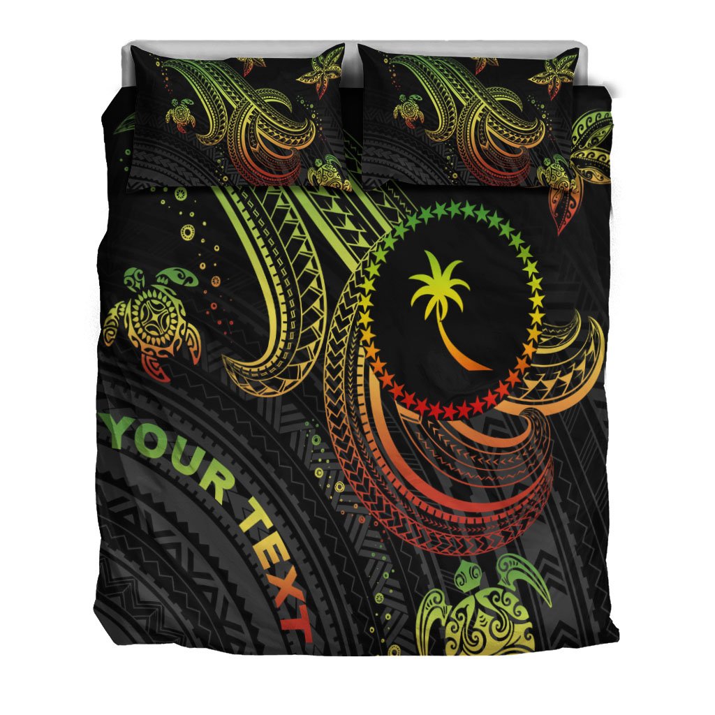 Chuuk Custom Personalised Bedding Set - Reggae Turtle - Polynesian Pride