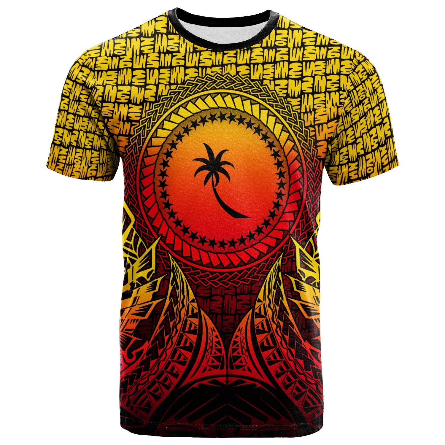 Chuuk Micronesian T Shirt Circle Pattern Yellow Unisex Yellow - Polynesian Pride