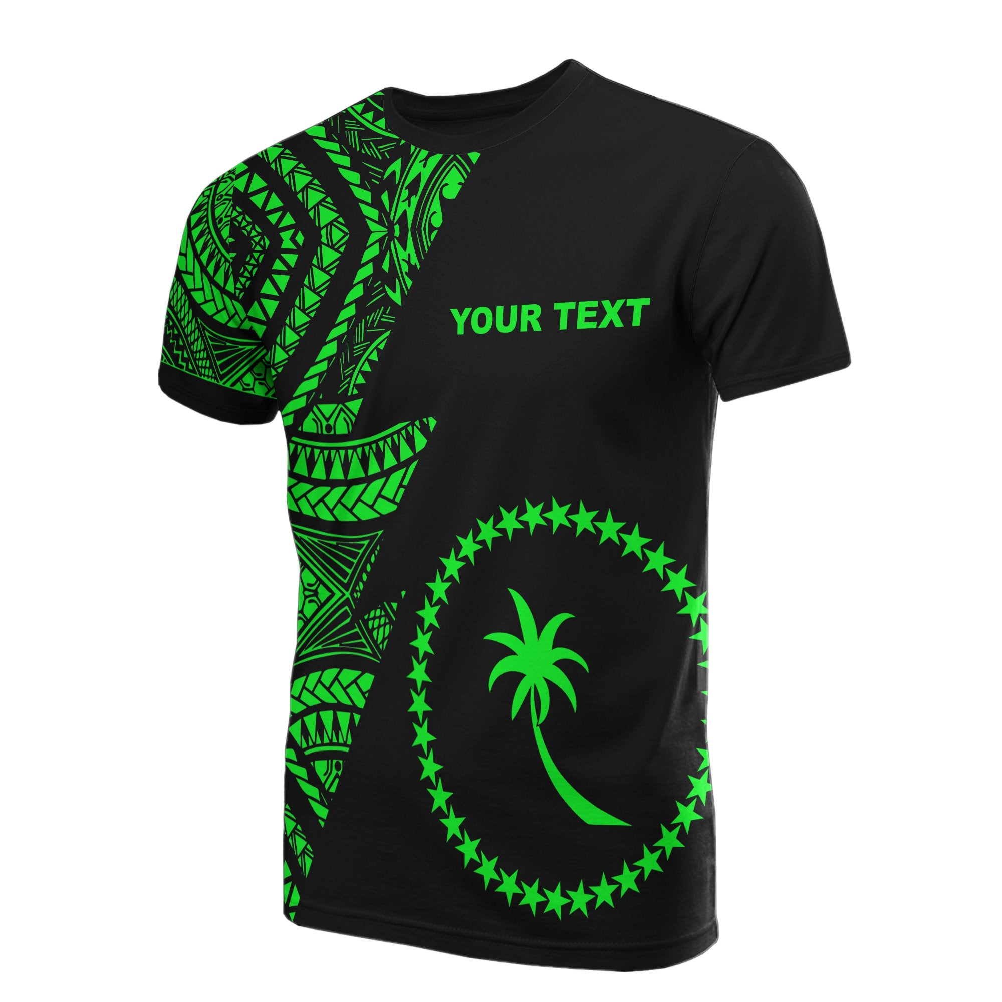 Chuuk Custom T Shirt Micronesian Pattern Green Style Unisex Green - Polynesian Pride