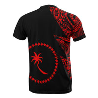 Chuuk T Shirt Micronesian Pattern Red Flash Style - Polynesian Pride