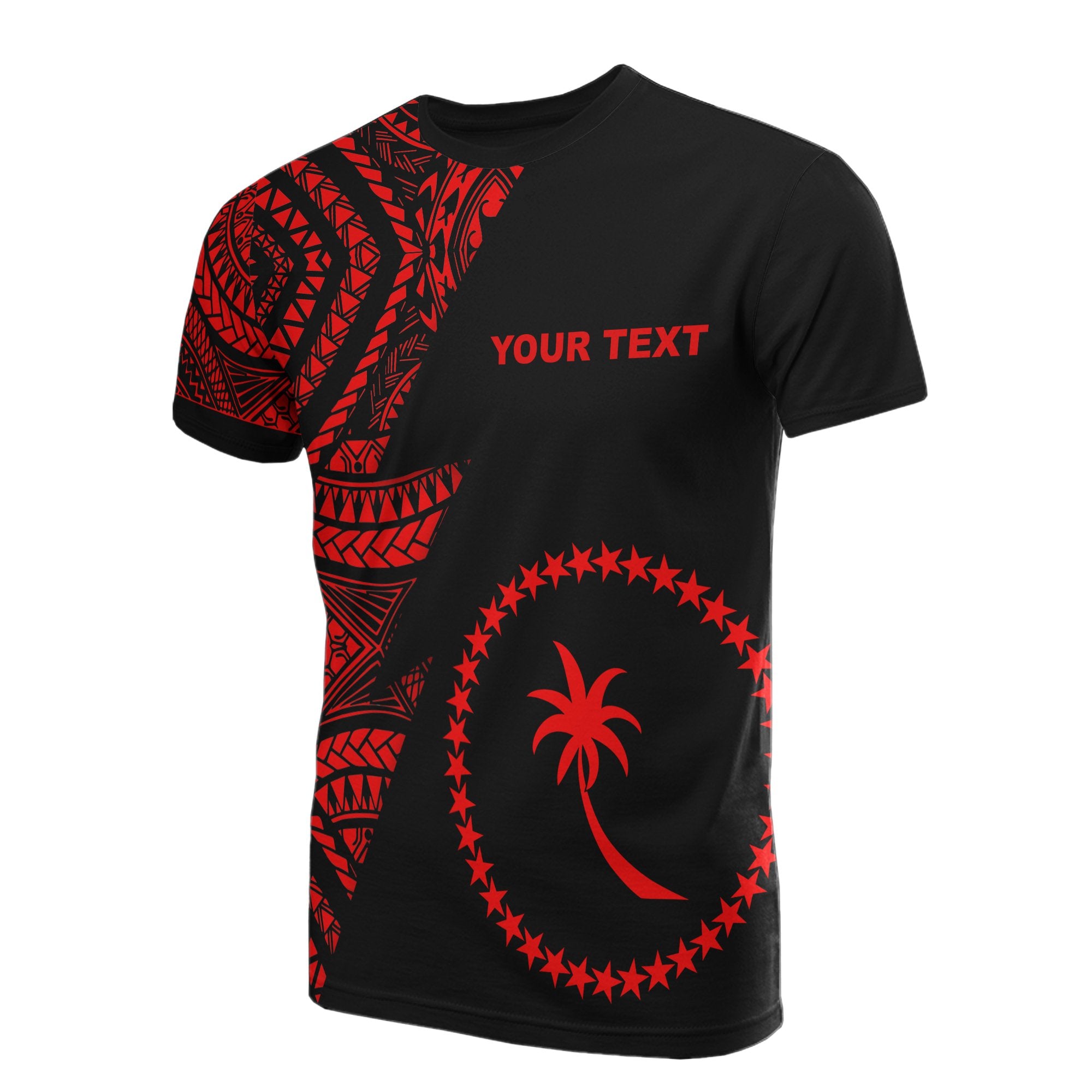 Chuuk Custom T Shirt Micronesian Pattern Red Style Unisex Red - Polynesian Pride