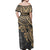 American Samoa Matching Dress and Hawaiian Shirt Polynesian Gold Turtle - Polynesian Pride