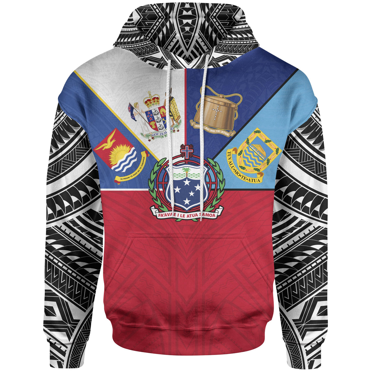 Polynesia Hoodie 5 in 1 Style Unisex Black - Polynesian Pride