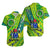 Cook Islands Matching Dress and Hawaiian Shirt Green LT9 - Polynesian Pride