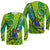 Cook Islands Long Sleeve Shirt Artsy Style - Green LT9 Unisex Green - Polynesian Pride