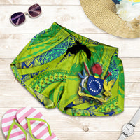 Cook Islands Women Short Artsy Style - Green LT9 - Polynesian Pride