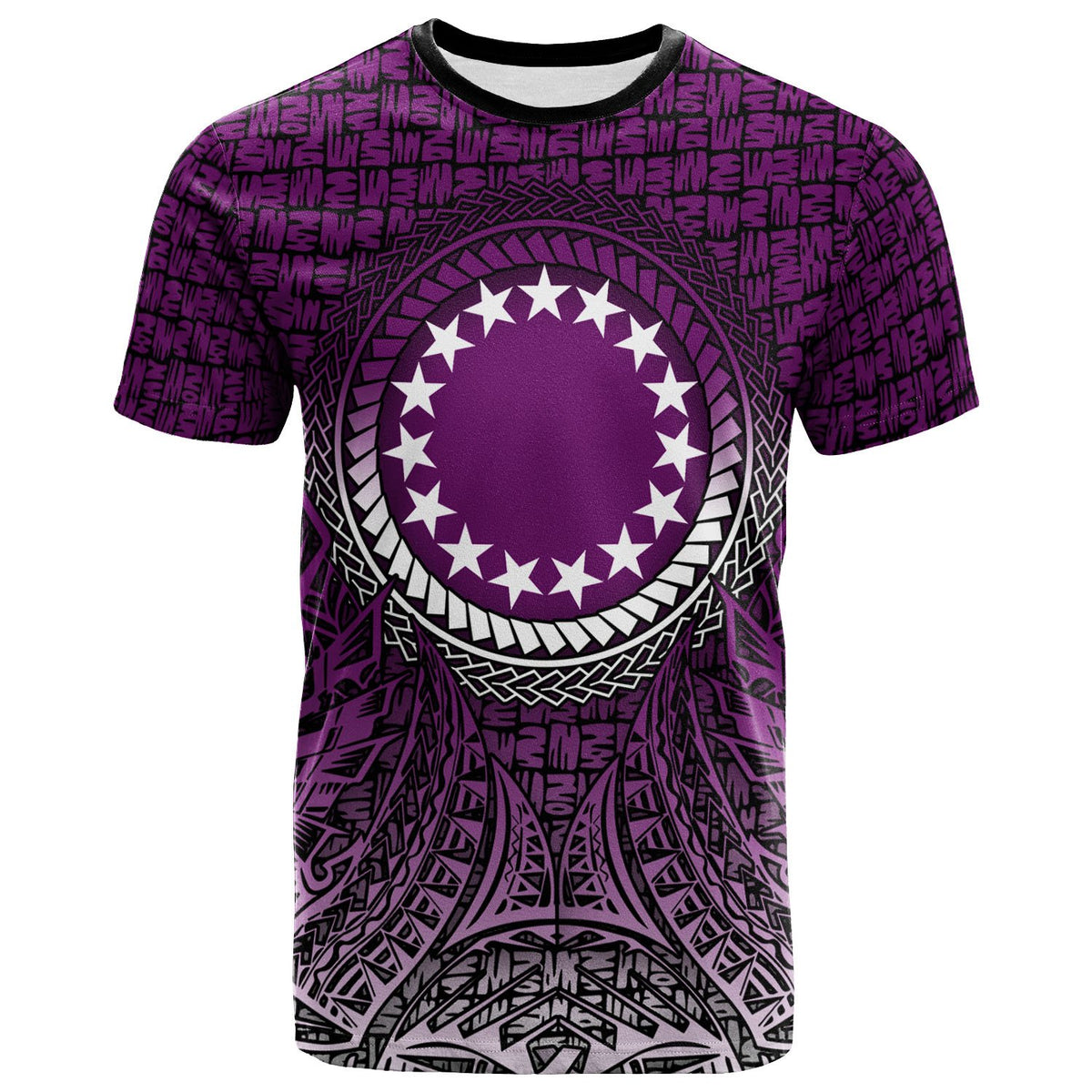 Cook islands T Shirt Circle Pattern Purple Unisex Purple - Polynesian Pride