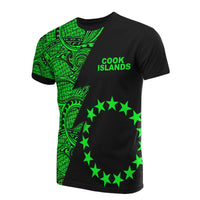 Cook Islands T Shirt Polynesian Pattern Green Flash Style Unisex Green - Polynesian Pride