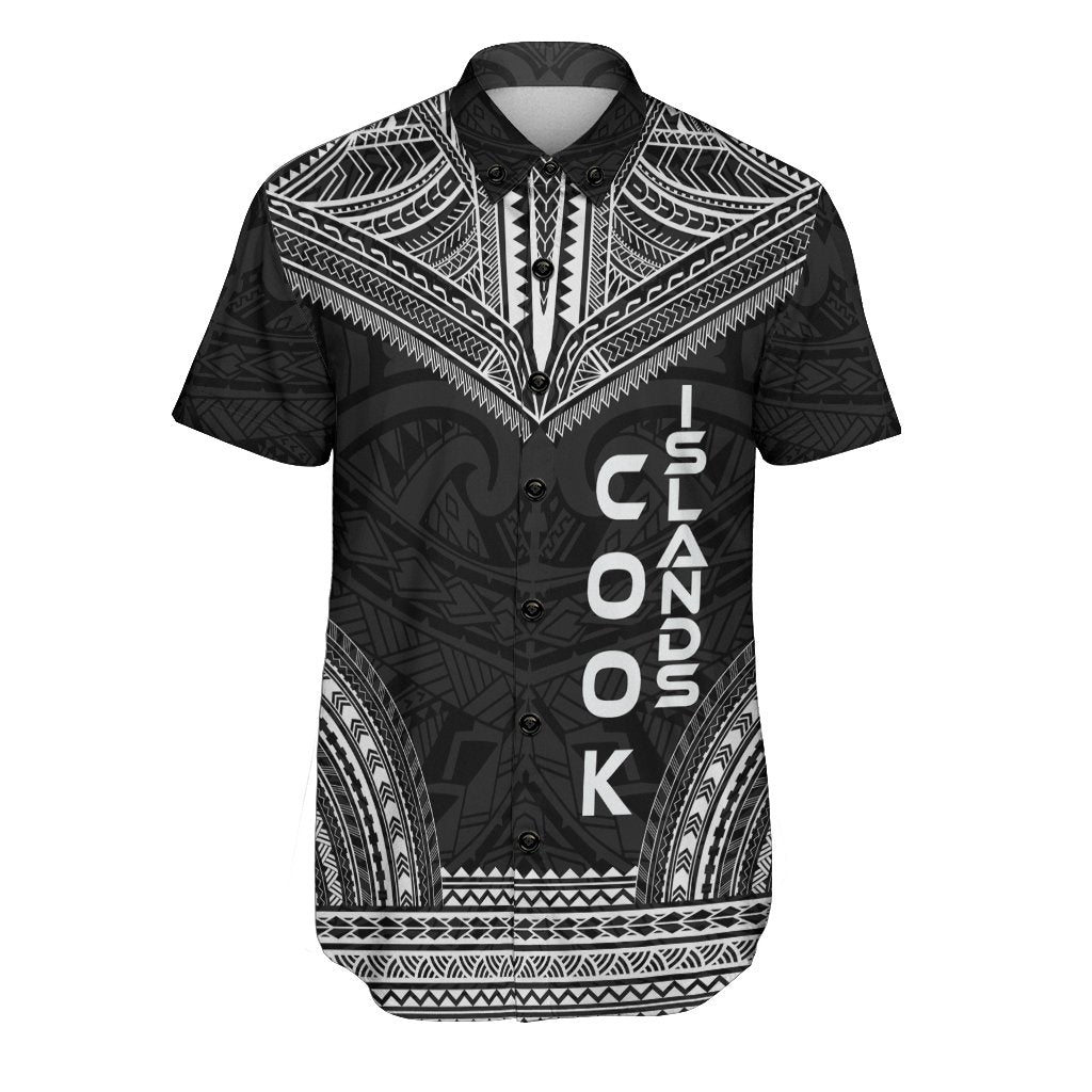 Cook Islands Polynesian Chief Shirt - Black Version Men Black - Polynesian Pride