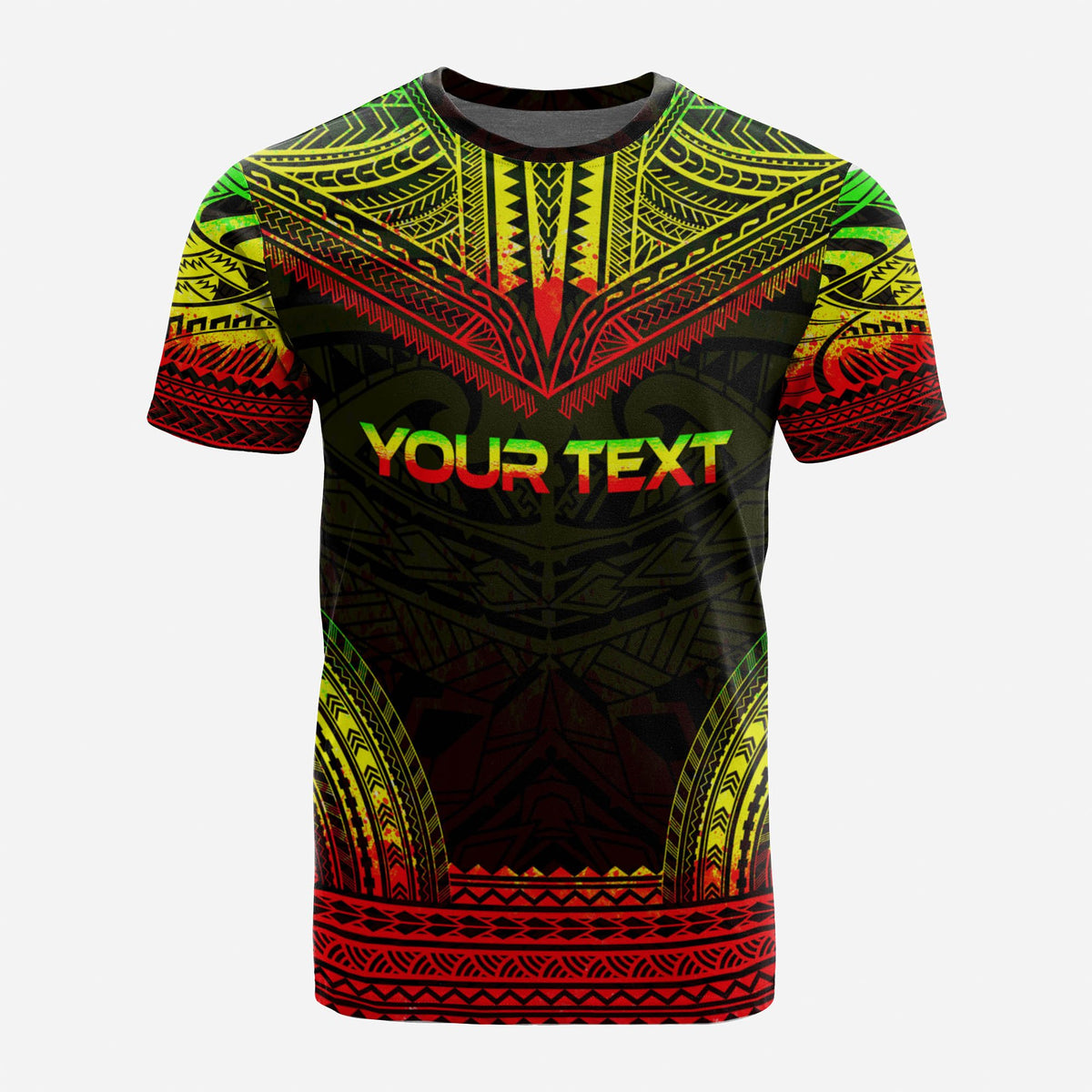 Cook Islands Custom T Shirt Cook Islands Flag Polynesian Chief Tattoo Reggae Version - Polynesian Pride