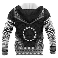 Cook Islands Polynesian Chief Custom Zip up Hoodie Black Version Unisex Black - Polynesian Pride