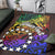 Cook Islands Custom Personalised Area Rug - Rainbow Polynesian Pattern - Polynesian Pride