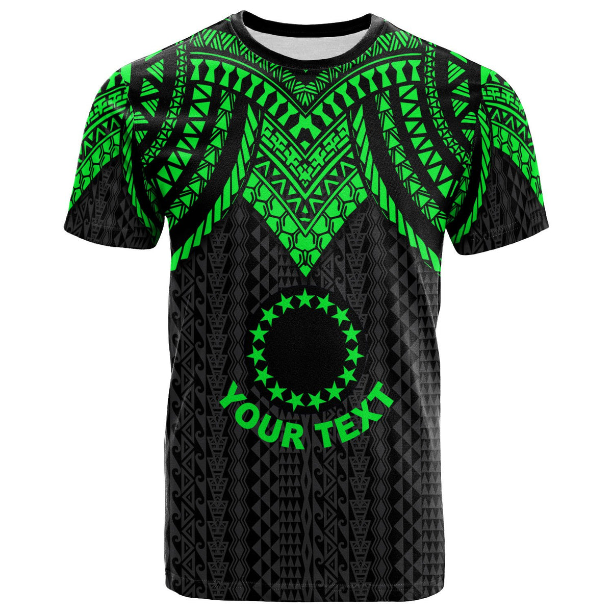 Cook Islands Custom T Shirt Polynesian Armor Style Green Unisex Art - Polynesian Pride