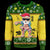 Cook Islands Christmas Sweater - Santa Claus Polynesian Tattoo Unisex Green - Polynesian Pride