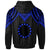 Cook islands Custom Hoodie Polynesian Armor Style Blue - Polynesian Pride