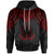 Cook islands Custom Hoodie Polynesian Armor Style Red Unisex Red - Polynesian Pride