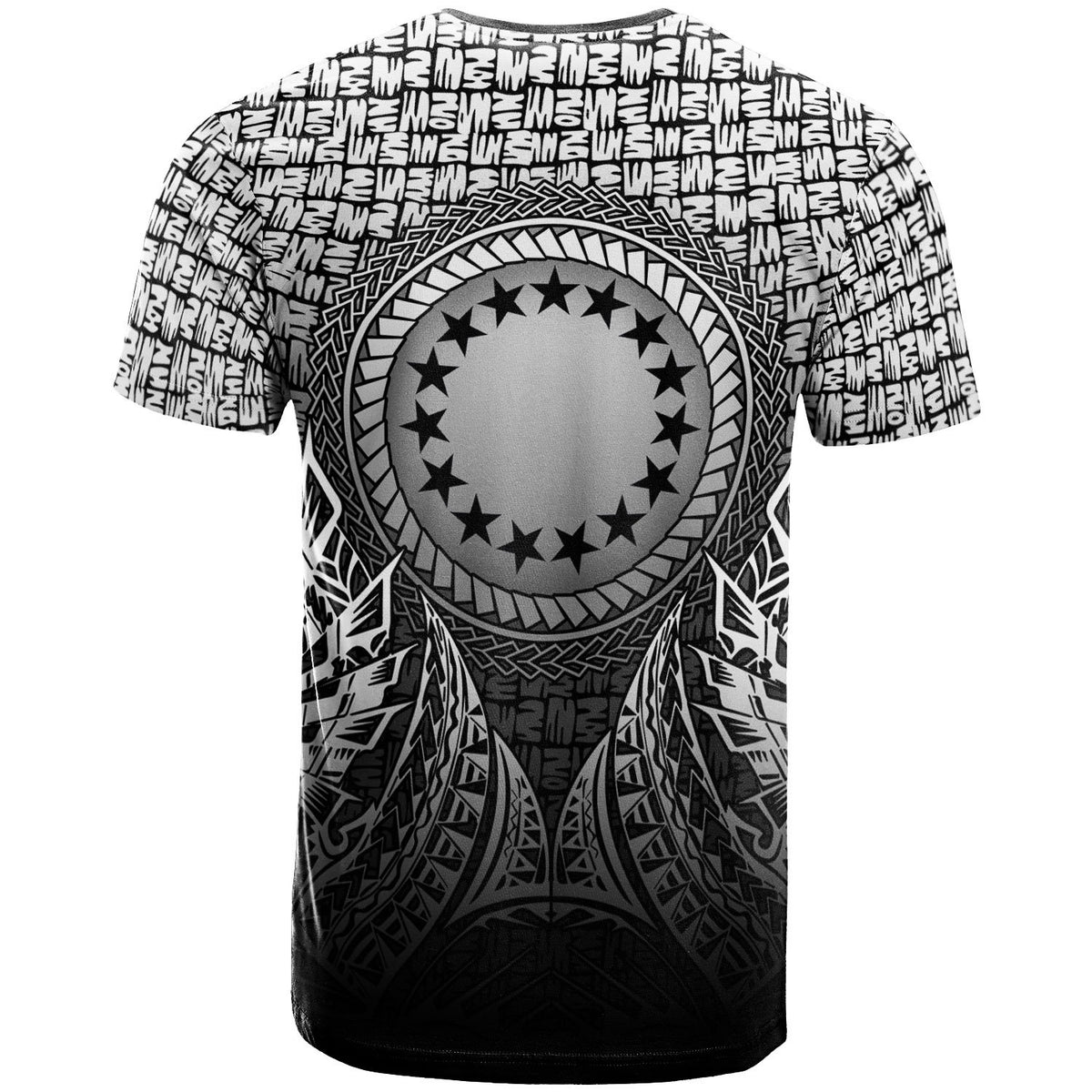 Cook Islands T Shirt Circle Pattern Black - Polynesian Pride