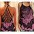 Polynesian Breast Cancer Awareness Criss Cross Tank Floral Butterfly LT7 Female Black - Polynesian Pride