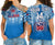 (Custom Text And Number) Samoa Rugby Cross Shoulder Shirt Personalise Toa Samoa Polynesian Pacific Blue Version LT14 Female Blue - Polynesian Pride