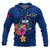 Samoa Polynesian Custom Hoodie Floral With Seal Blue Unisex Blue - Polynesian Pride