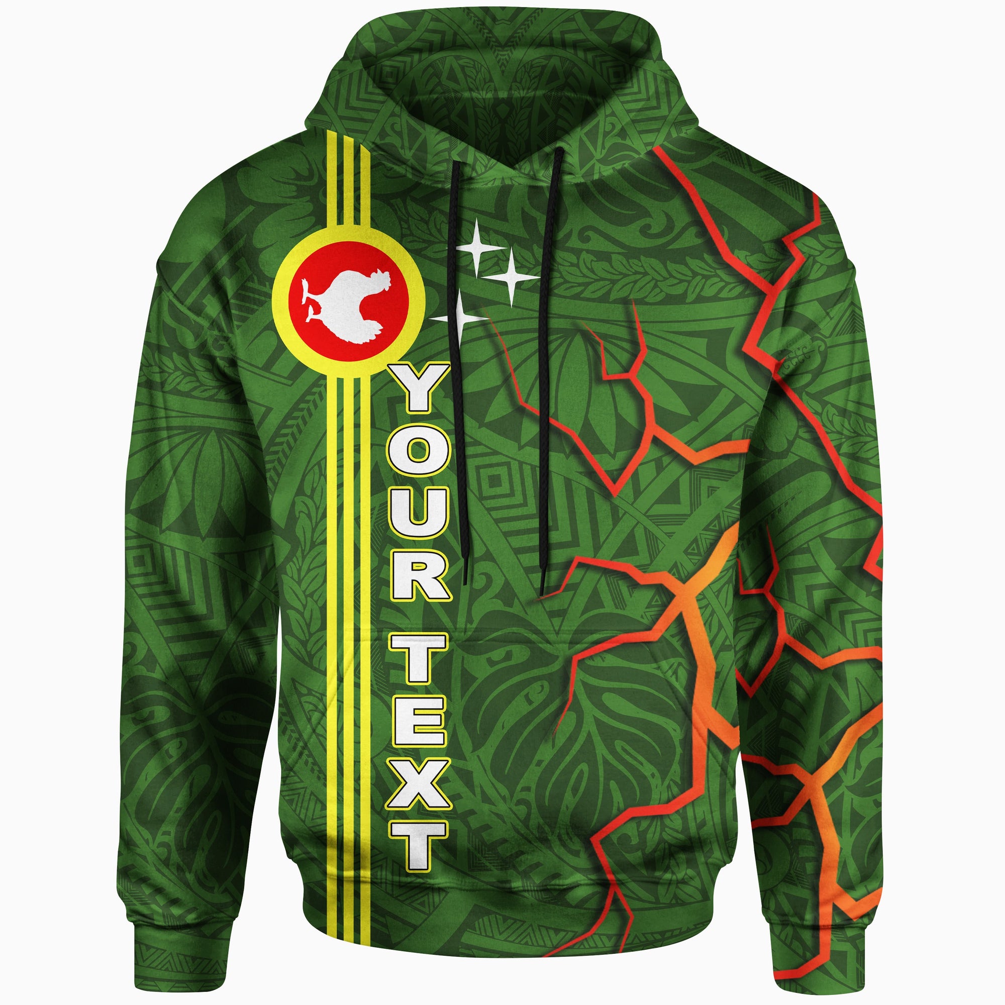 American Samoa Custom Polynesian Hoodie Manua Islands Group Volcanic Unisex Green - Polynesian Pride