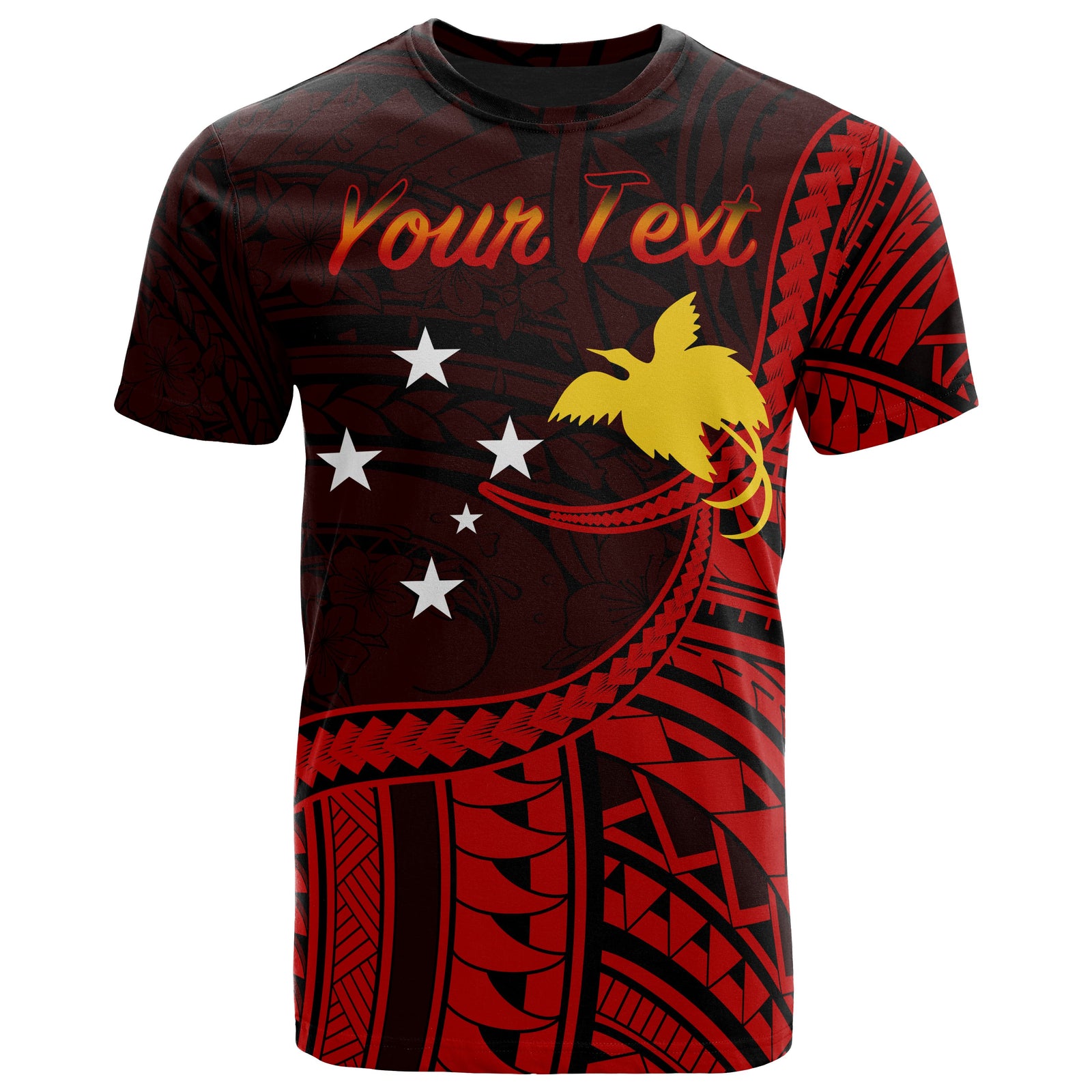 Papua New Guinea T Shirt Custom Polynesian Patterns Unisex Black - Polynesian Pride