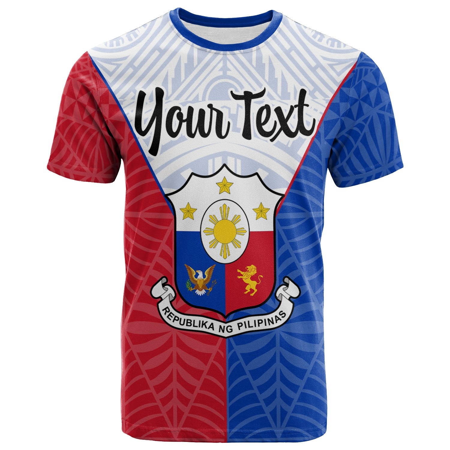 Pilipinas T Shirt Custom Seal of Pilipinas Style Unisex Blue - Red - Polynesian Pride