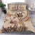 Niue Bedding Set - Hibiscus Flower Vintage Style Nude - Polynesian Pride