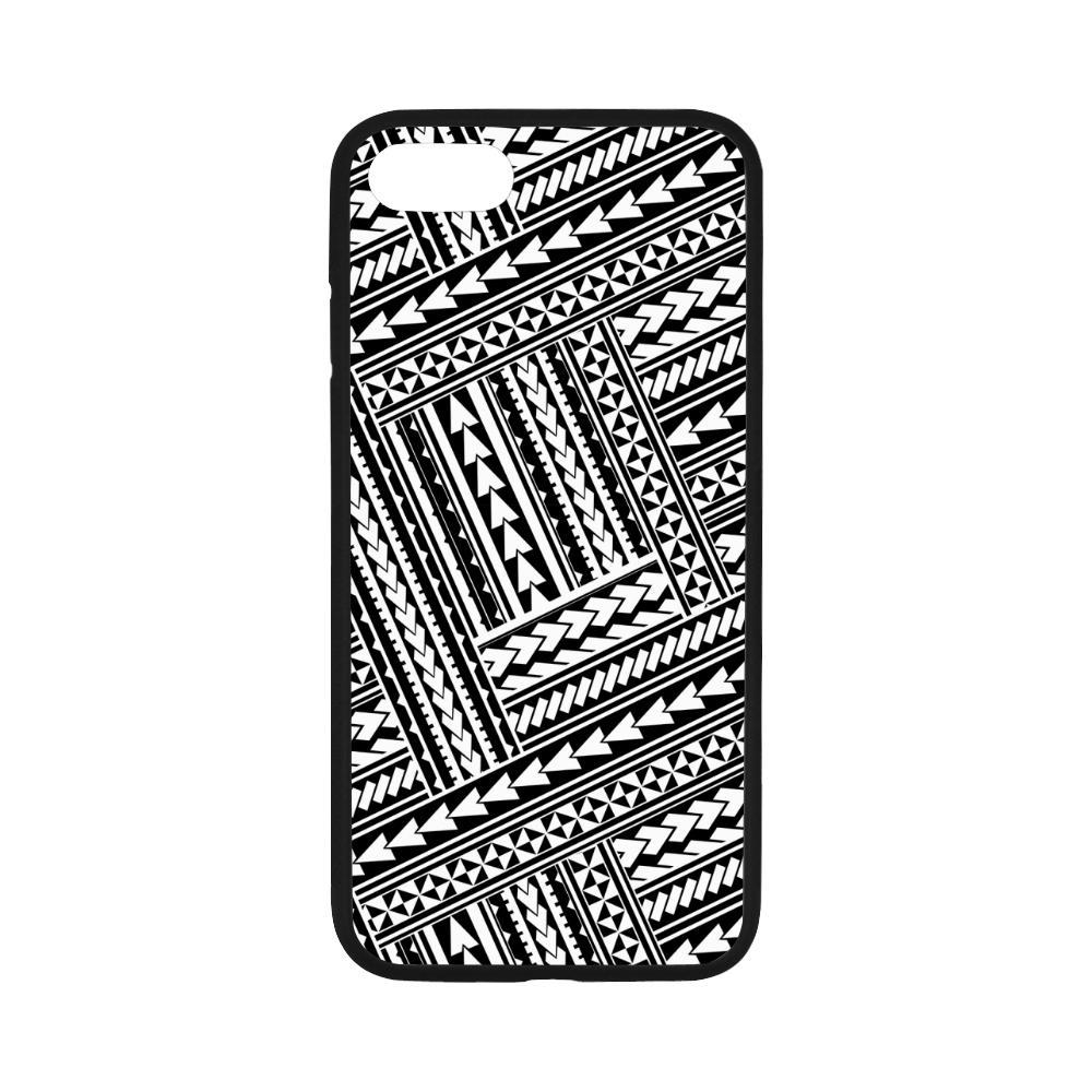 Polynesian 17 Rubber Phone Case One Size iPhone 8 (4.7") Black - White - Polynesian Pride