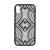 Polynesian 12 Rubber Phone Case One Size iPhone XR (6.1") Black - White - Polynesian Pride