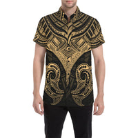 Polynesian Short Sleeve Shirt Short Sleeve Shirt Gold - Polynesian Pride