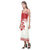 Polynesian V - Neck Open Fork Long Dress - Red Hibiscus Women Red - Polynesian Pride