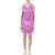 Polynesia Pattern Sleeveless V Neck Dress - Pink Style Women Pink - Polynesian Pride