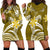 (Custom Personalised) Hawaii Flowers Wave Hoodie Dress Kanaka Maoli Gold Polynesian LT13 Gold - Polynesian Pride