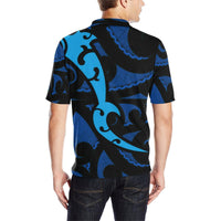 Maori Blue Mangopare Polo Shirt - Polynesian Pride