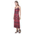 Polynesia Pattern V - Neck Open Fork Long Dress - Red Style - Polynesian Pride