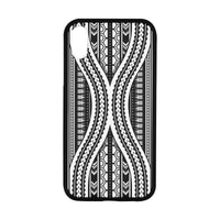 Polynesian 08 Rubber Phone Case One Size iPhone XR (6.1") Black - White - Polynesian Pride
