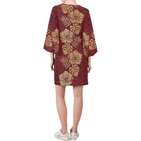 Hawaii Bell Sleeve Dress - Tribal Pattern - Polynesian Pride