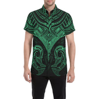 Polynesian Short Sleeve Shirt Short Sleeve Shirt Green - Polynesian Pride