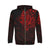 Maori Tattoo Style All Over Zip Hoodie Red Version - Polynesian Pride